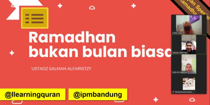 Gelar Pengajian Daring, Ketua PD IPM Kota Bandung: Ramadan Jadi Momen Penyegaran Intelektual