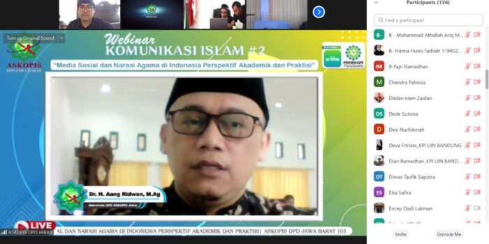 DPD ASKOPIS Jawa Barat-Prodi KPI Gelar Webinar Komunikasi Islam Series 2