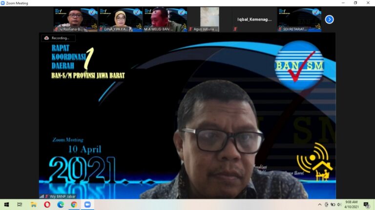 Laksanakan Reformasi Akreditasi, BAN-S/M Gelar Rakorda Satu 2021 Secara Daring