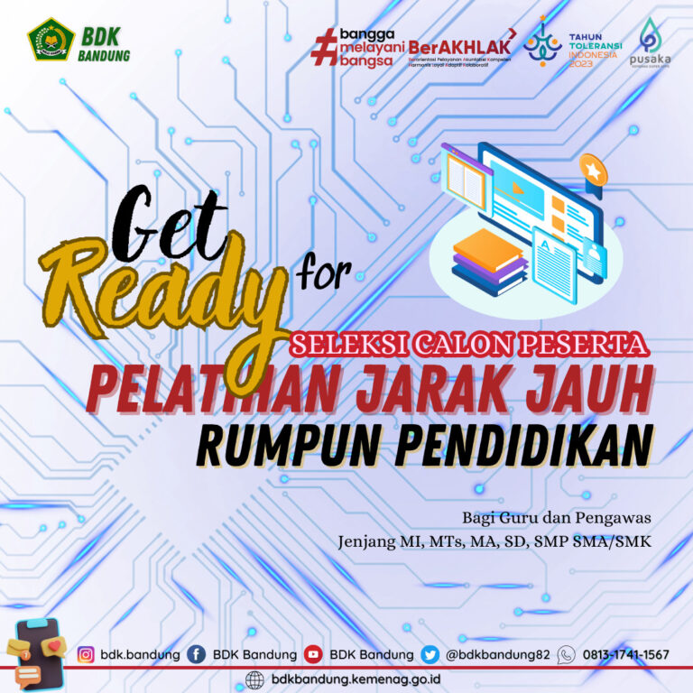 Balai Diklat Keagamaan Bandung Gelar Seleksi Peserta 31 Jenis Pelatihan Jarak Jauh!