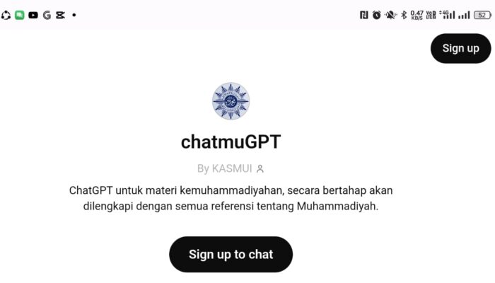 Ustaz Kasmui Ciptakan ChatmuGPT, Aplikasi AI Khusus Pertanyaan Seputar Kemuhammadiyahan