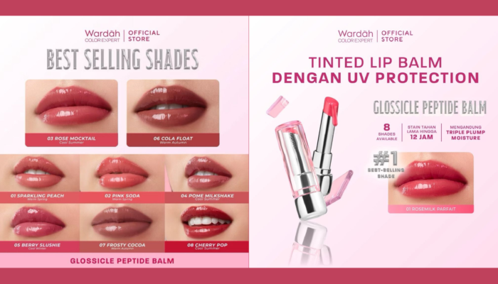 Wardah Glossicle Peptide Balm Jadi Tren 2025, Lip Balm Glossy Favorit Gen Z
